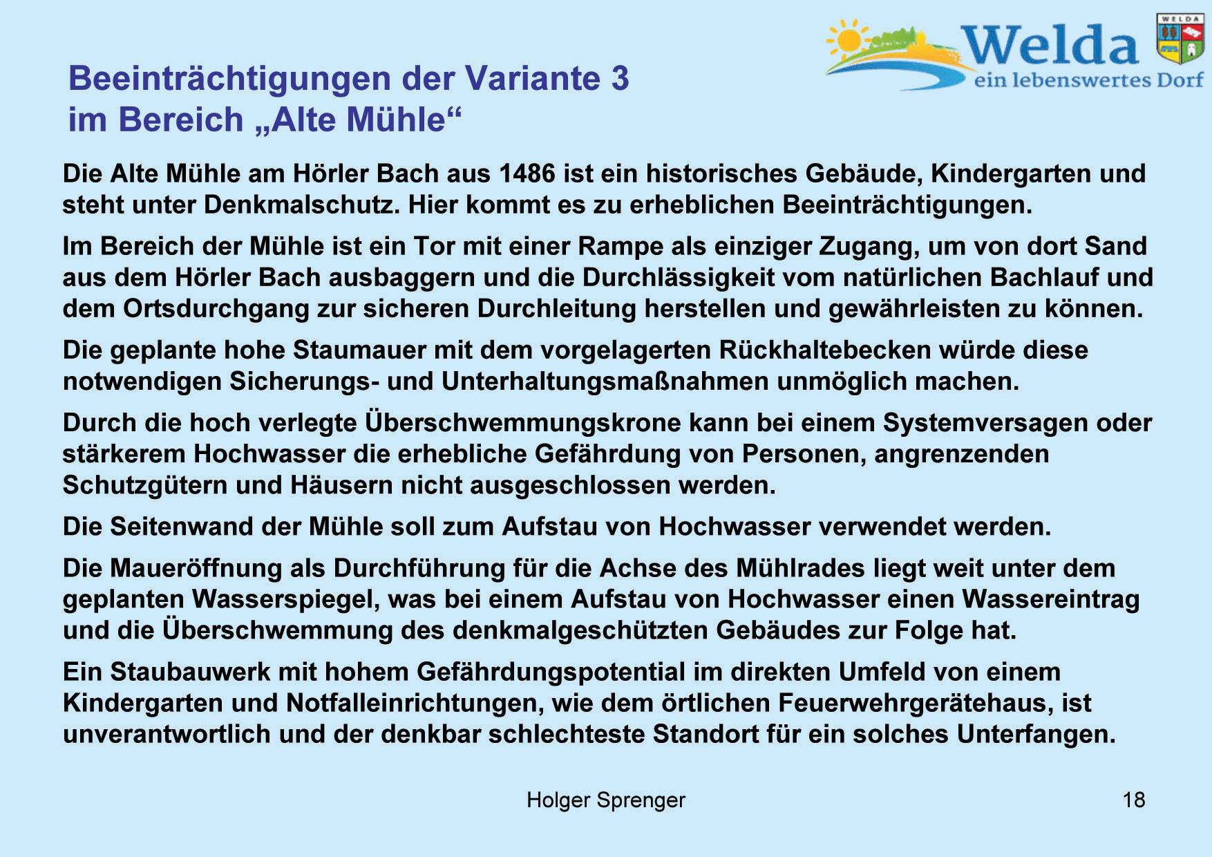 Hochwasserschutz Welda 